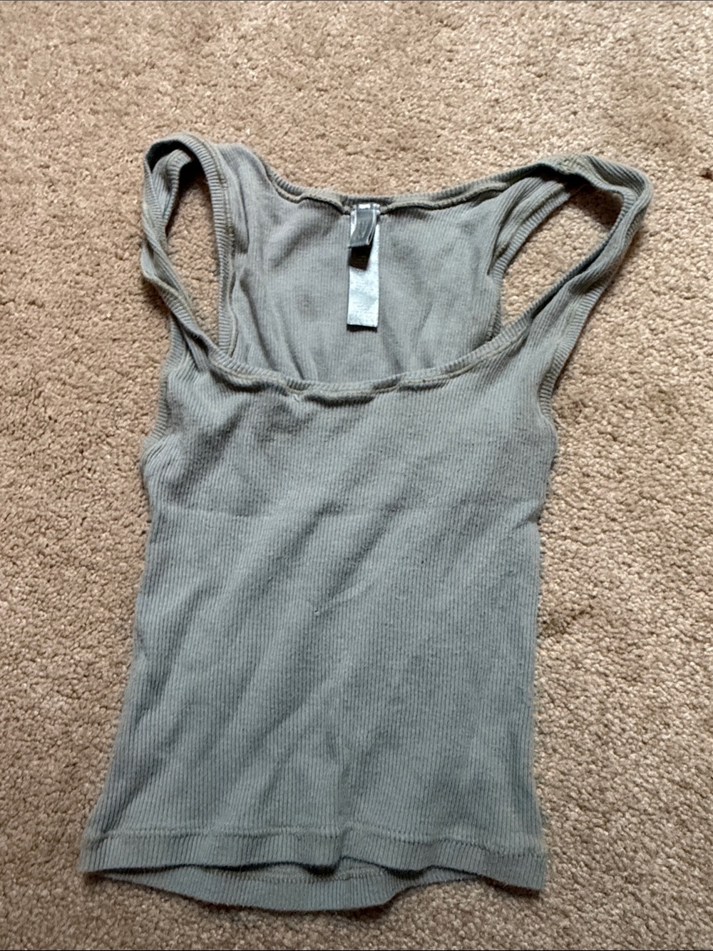 SKIMS Ribbed Tank Top - Olive